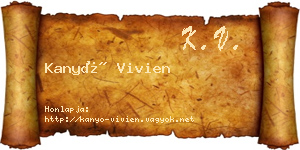Kanyó Vivien névjegykártya