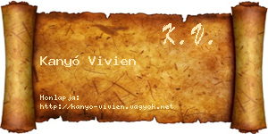 Kanyó Vivien névjegykártya